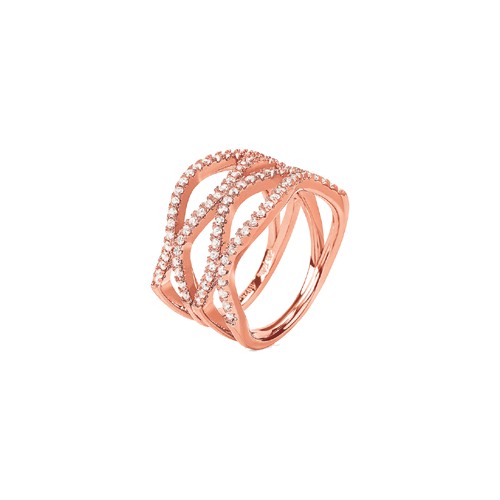 Folli Follie Essential Wave rose ring size 54 - 5045.6682