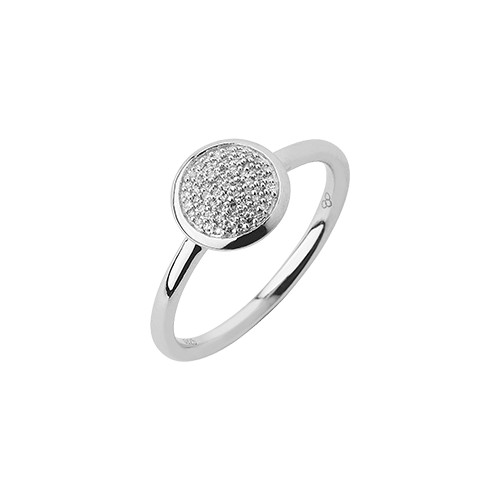 Links of London Silver Diamond Round Pave Ring M - 5045.5484