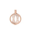Mi Moneda silver rose gold plated pendant l - PEN-03-L