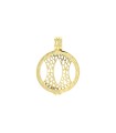 Mi Moneda silver yellow gold plated pendant l - PEN-02-L