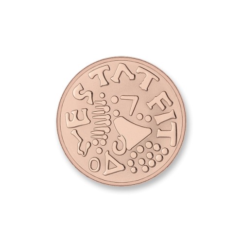 Mi Moneda 925 silver rose gold plated disc - MON-AMO-03-S