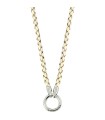 Mi Moneda leather steel white 60 necklace - NEC-04-13-60