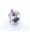 Pandora moments 925 sterling silver pink gift box enamel charm - 791132EN24