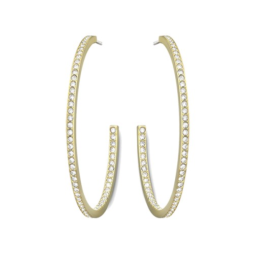 Vi hoop pierced earrings, rose gp - 5017089