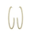 Vi hoop pierced earrings, rose gp - 5017089