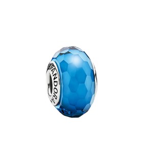 Pandora moments 925 sterling silver turquoise faceted murano charm - 791607