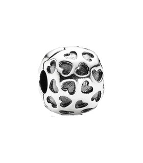 Pandora moments 925 sterling silver heart clip charm - 791037