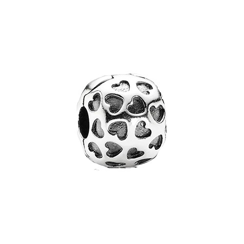Pandora moments 925 sterling silver heart clip charm - 791037