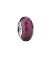 Pandora moments 925 sterling silver purple faceted murano charm - 791071