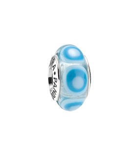 Pandora moments 925 sterling silver blue stepping stones murano charm - 790914