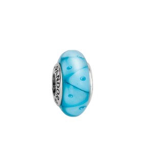 Pandora moments 925 sterling silver turquoise looking murano charm - 790924