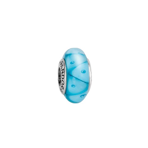 Pandora moments 925 sterling silver turquoise looking murano charm - 790924