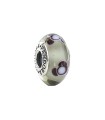 Pandora moments 925 sterling silver white dots murano charm - 790642