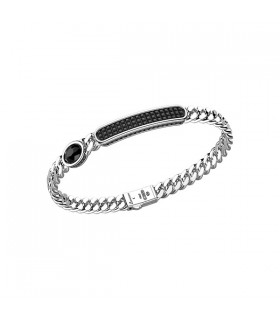 Zancan Silver bracelet with Onyx stone - EXB969