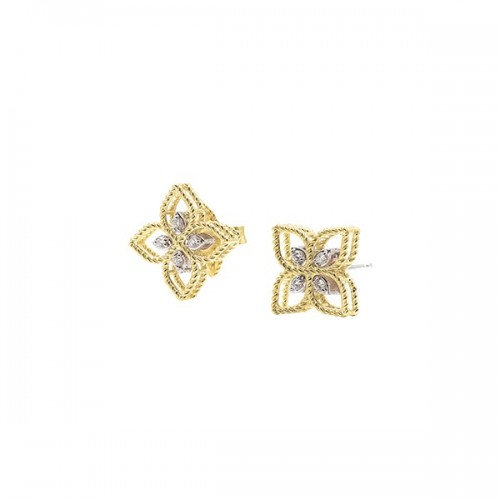 Roberto Coin Princess Flower 18Y diamond earrigs - ADR777EA2666