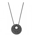 Stone medium jet hematite pendant - 5017147