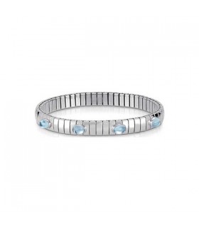 Nomination Light blue cz steel bracelet - 043313 001