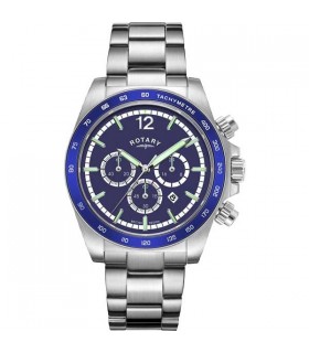 Rotary Henley Chrono blue Quartz watch 41mm - GB05440/05