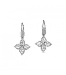 Roberto Coin Princess Flower 18WG drop earrings - ADR777EA1088