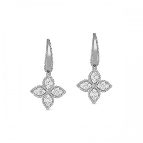 Roberto Coin Princess Flower 18WG drop earrings - ADR777EA1088