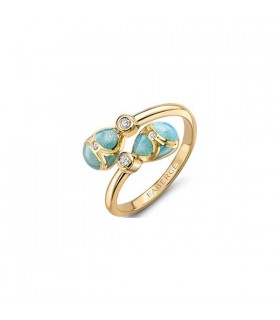 Fabergé Heritage YG turquoise crossover ring - 1137RG2108/74