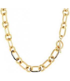 Nomination Drusilla blue enamel yellow gold plated necklace - 028712 004