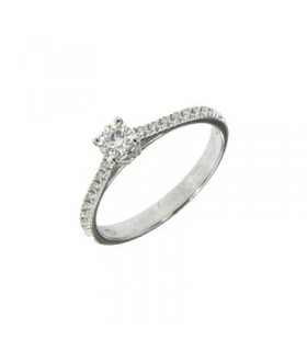 Mirco Visconti Solitaire diamond ring with shoulders - LF153/40