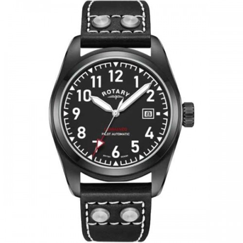 Rotary Commando Pilot black automatic watch 42mm - GS05474/19