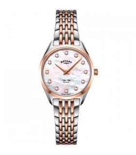 Rotary Ultra Slim diamonds Quartz watch 27mm - LB08012/41/D
