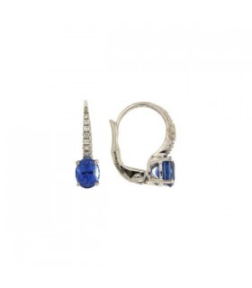 Sapphire diamond white gold earrings -  Z554/10Z