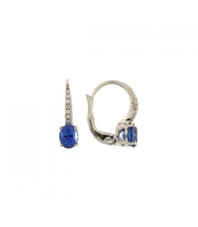 Mirco Visconti Sapphire diamond white gold earrings -  Z554/10Z