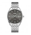 Rotary Ultra slim grey steel Quartz watch 38mm - GB08010/74