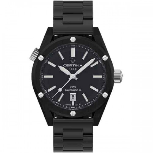 Certina DS+ black automatic watch 43.4mm - C041.407.39.051.00