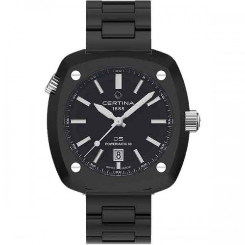 Certina DS+ black automatic watch 43.4mm - C041.407.39.051.00