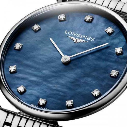 Longines Grande Classique blue diamonds quartz watch 29mm - L4.512.4.81.6