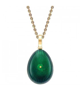 Fabergé Starburst Green Egg Pendant - 3822