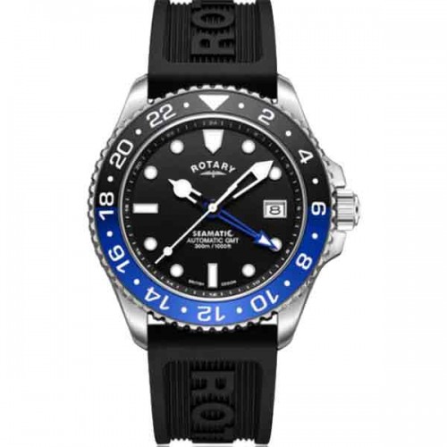Rotary Seamatic black automatic watch 42mm - GS04378/96