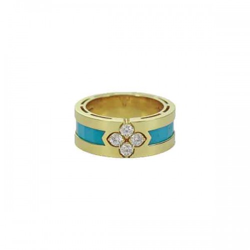 Roberto Coin Love in Verona diamond turquoise ring - ADV888RI2338
