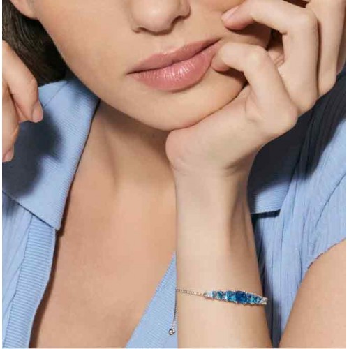 Nomination DAYTONIGHT light blue silver cz bracelet - 242101 006