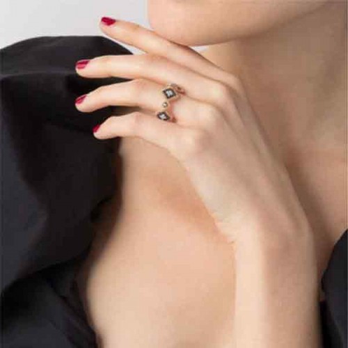 Roberto Coin Blk-Wht Palazzo Ducale ring - ADR777RI2828