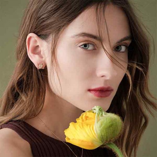 Roberto Coin Princess Flower 18Y diamond earrigs - ADR777EA2666
