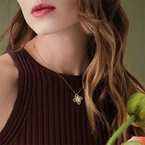 Roberto Coin Princess Flower 18Y diamond pendats - ADR777CL2665