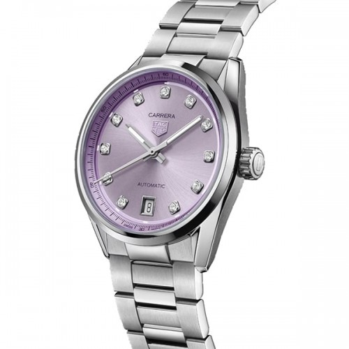 Tag Heuer Carrera lilac diamond automatic watch 36mm - WBN2319.BA0001