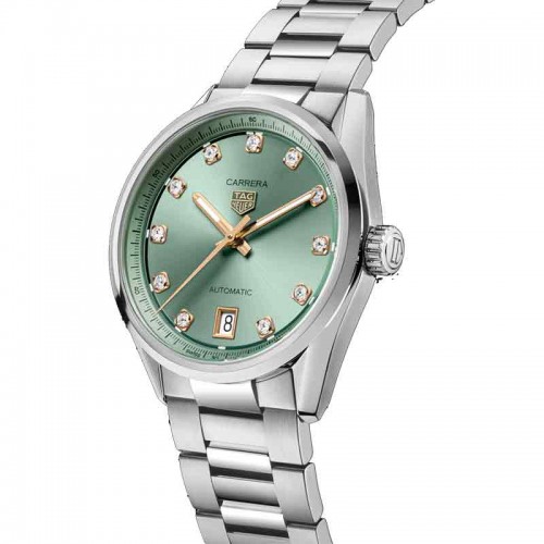 Tag Heuer Carrera Diamonds Green automatic watch 36mm - WBN2317.BA0001