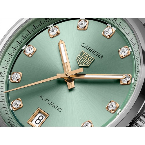 Tag Heuer Carrera Diamonds Green automatic watch 36mm - WBN2317.BA0001