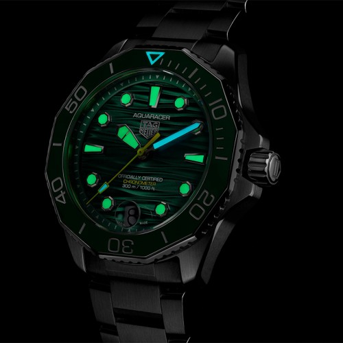 Tag Heuer Aquarecer green automatic watch 42mm - WBP5116.BA0013