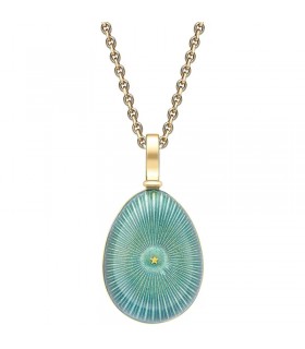 Fabergé Starburst Turquoise Egg Pendant - 3821