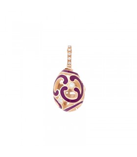 Fabergé Rococo diamonds enamel Egg charm - 1458