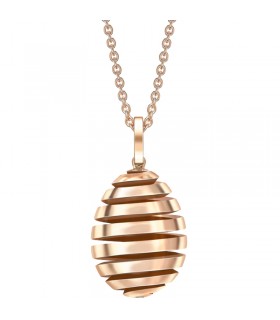 Fabergé Essence Rose Gold Spiral Egg Pendant - 2585