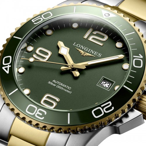 Longines Hydroconquest two-tone automatic watch - L3.781.3.06.7